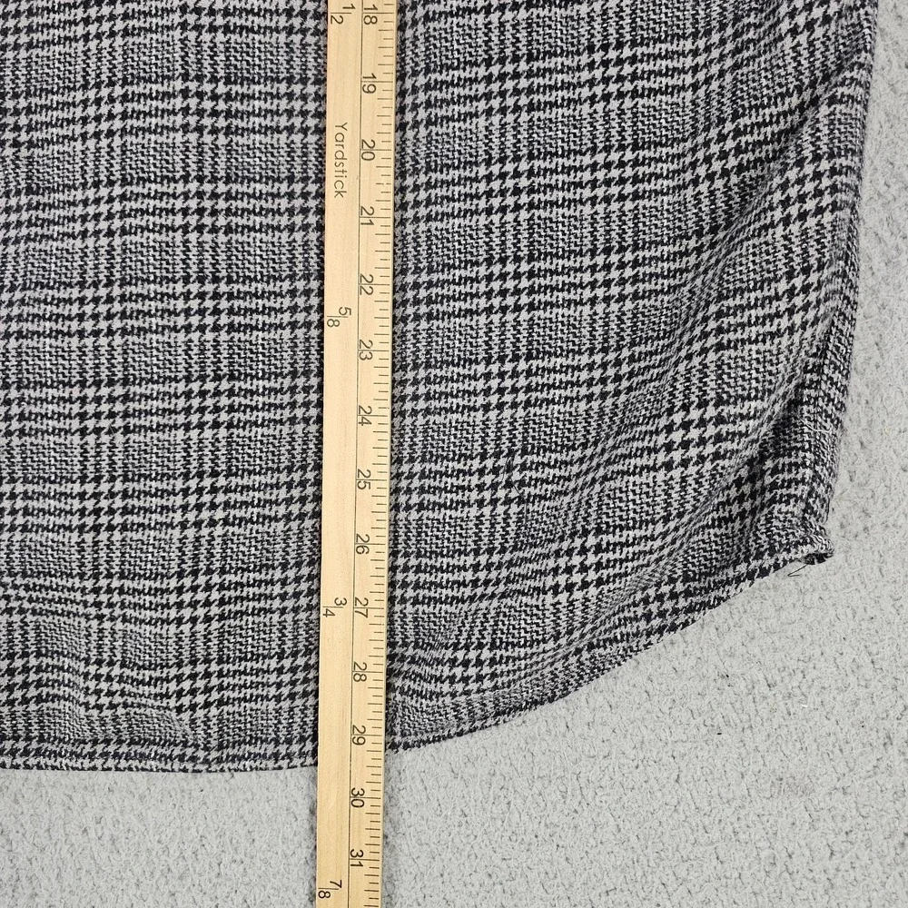 The North Face Shirt Mens Large Gray Houndstooth Check Button Up Cotton Casual